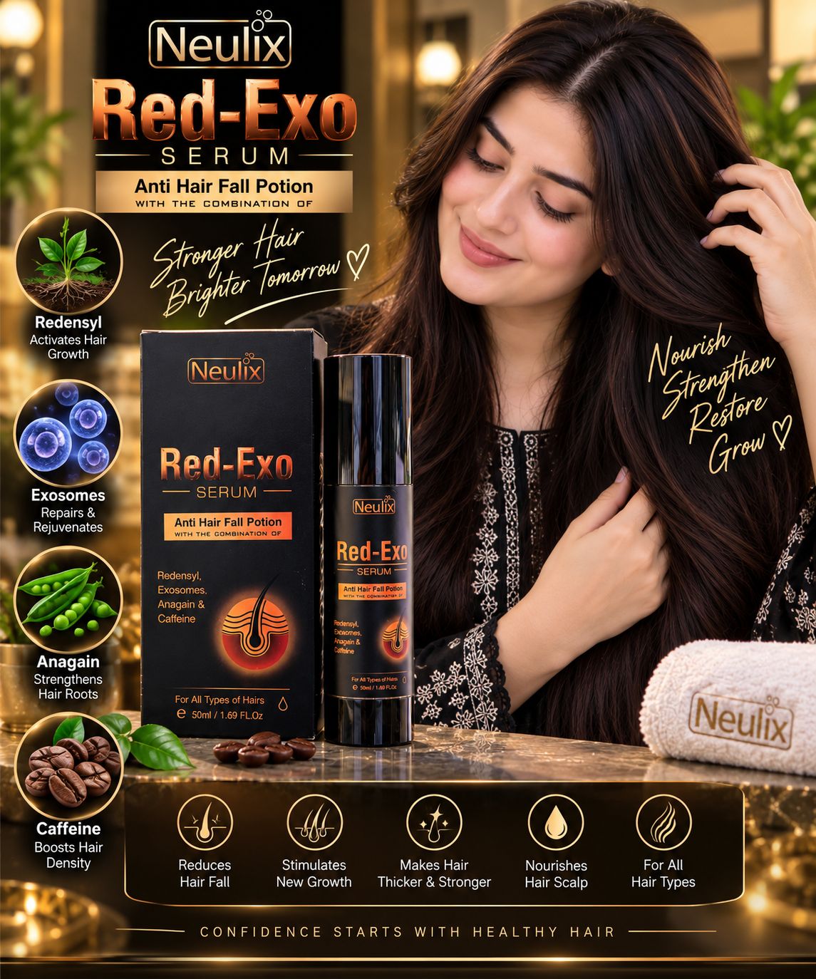 Red exo hair serum