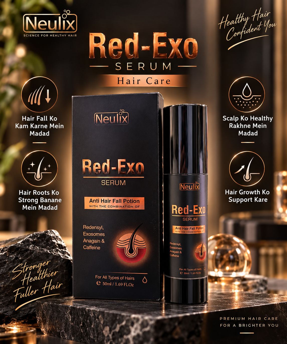 Red exo hair serum
