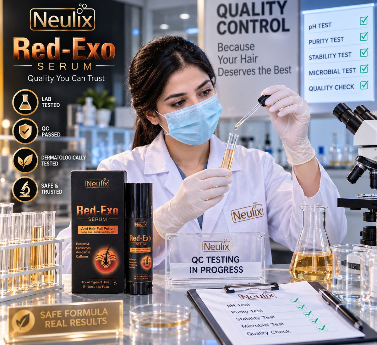 Red exo hair serum