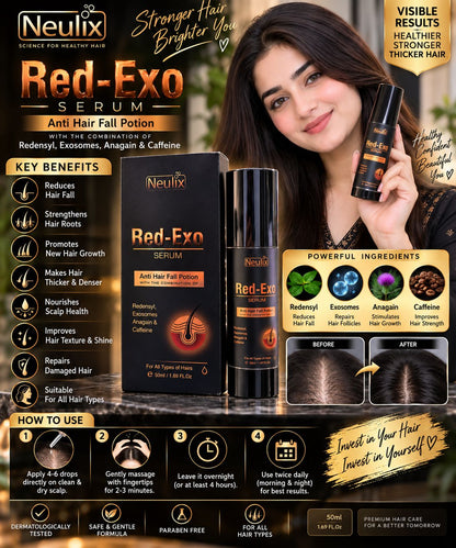 Red exo hair serum